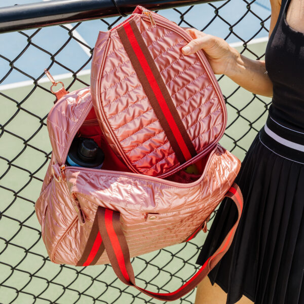 PickleBall Bag Plus Tennis Racket Sleeve Pink Desert Rose - Image 11